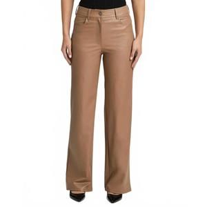 NEW PAIGE sasha faux leather pant in burnt sugar
